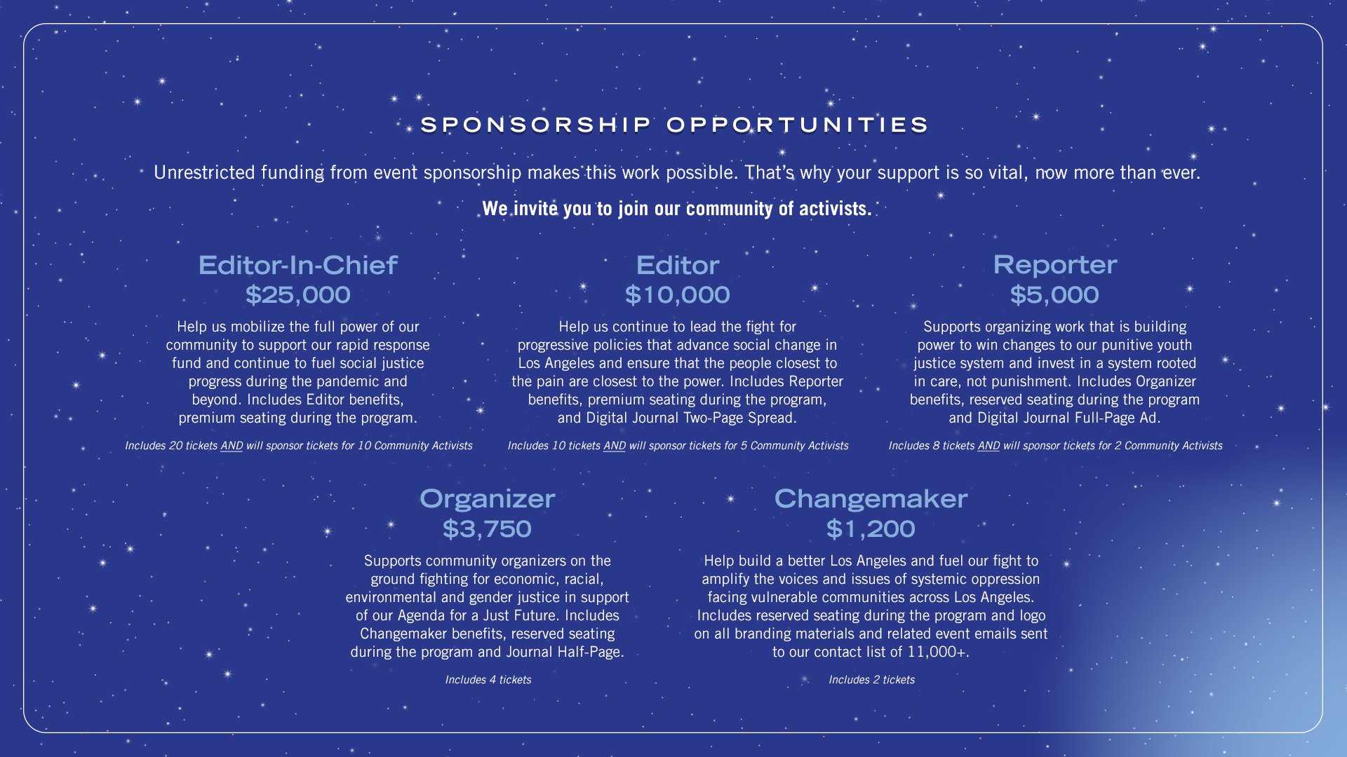 Sponsorship Opportunities